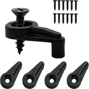 50팩 유리 리테이너 클립 키트 블랙 윈도우 스크린 캐비닛 도어 고정용 스테인리스 스틸 나사 304개 포함