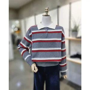 [갤러리아] ABFZ[22S/S]셔츠카라 배색 단가라니트(ABA1HW47)