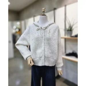 [갤러리아] ABFZ[3컬러]후드버튼 도트 가디건(ABA1HY41)