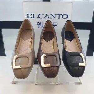 [ELCANTO]엘칸토 HC11 양가죽 여성화 사각장식 몰드 펌프스 A1W2U4M39T (S23667987)