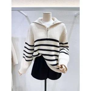 [갤러리아] [LAP]러집업 스트라이프 롱니트 (AR7XG48L)