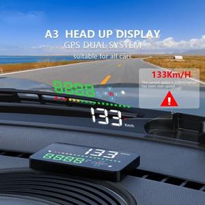 2023 A3 자동차 GPS HUD 프로젝터 속도계 헤드 업 디스플레이 차량 감지기 전압 운전 방향  알람