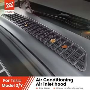 테슬라 호환 모델 호환 Y 주니퍼 하 3용 YZ 공기 흡입구 보호 커버 방충성 전면 에어컨