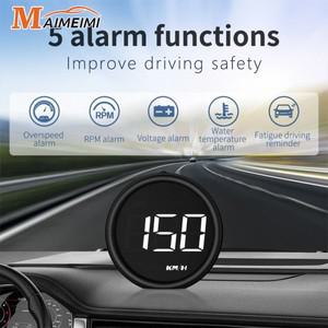 HUD B1 OBD 속도계 자동차 헤드 업 디스플레이 프로젝터 5 알람 연료 소비 수온