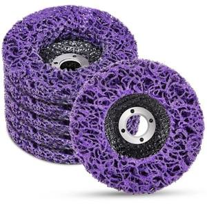 1Pcs 100/115/125mm 산호 디스크 폴리 스트립 그라인더 연마 휠 페인트 녹 제거 앵글 클리닝