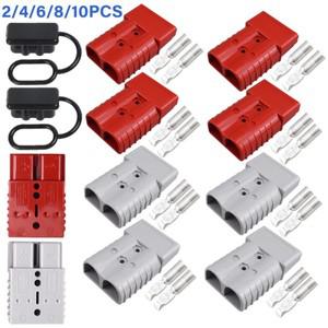 앤더슨 커넥터 플러그 자동차 배터리용 2/4/6개입  연결/분리 전원 50A 120A 175A 600V (먼지 덮개 포함)