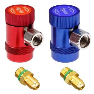 R1234yf 자동차 A/C 에어컨 퀵 커플러 어댑터 H/L 매니폴드 커넥터 R134A 리무버 도구 액세서리