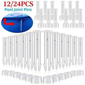 교체용 플라스틱 풀 조인트 핀 고무 도장 포함 인텍스 라운드 잠금 세트 못 삽입 연결 수영장 부품 12 개 2