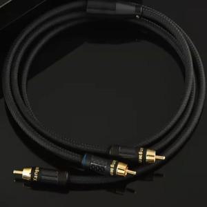 HiFi RCA-2RCA 케이블 구리 Y 분배기 오디오 (자동차 증폭기 DVD 서브 우퍼 신호 라인 용)