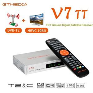GTMEDIA V7 TT 접지 신호 수신기 1080P 풀 HD DVB-T/T2/DVB-C/J.83B 다중 PLP 지원  USB PVR 준비 스페인