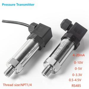 NPT1/4 유압 압력 트랜스미터 10bar DC5V 게이지 0-5V 0.5-4.5V RS485 센서