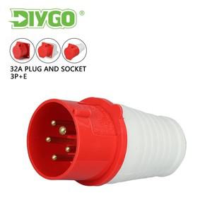 다기능 방수 산업용 플러그  소켓 암수 전원 전기 케이블 커넥터 IP44 5 핀 32A 380-415V