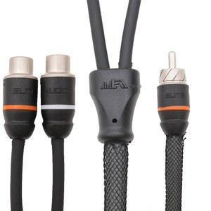 엘리트 오디오 EA-PRMY2F 프리미엄 2채널 무산소 구리 RCA Y-어댑터 - 1.5피트. 소음 감소와 함께 여성과 남성의 이중 트위스트 페어