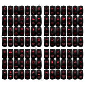 빨간색 Led 라이트 바 자동차 보트 로커 스위치 폴라리스  Auteer 기계에 대 한 12V24V 해양 학년 토글 SPS