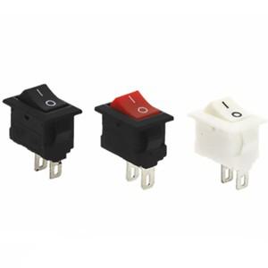10pcs 15x10 2 핀 3A 250V 레드 블랙 화이트 보트 스위치 스냅in 15x10mm SPST ON OFF 로커 미니 소형 KCD1