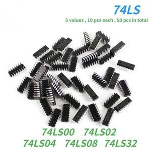 집적 회로 로직 IC 모음 키트 74HC00 74LS00 CD4069 DIP-14 칩 드라이버 전자 부품 칩 50 개로트