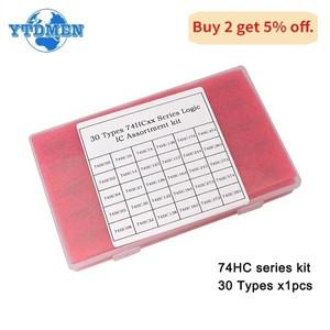 30피스 74HC14 74HC373 74HC595 74HC00 시리즈 로직 IC 키트 집적 회로 DIP 레지스터 칩 드라이버