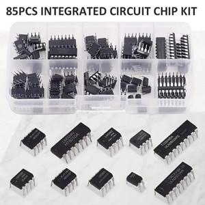 85PCS 10 가지  NE555 LM324 LM393 UA741 ULN2803 LM358 NE5532 PC817 집적 회로 DIP IC 조합 칩 키트