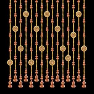 중국집발 식당 발 나무 가림막 후라이팬 비즈발 커튼 호리병 주방 아치형 호리병오황 문발