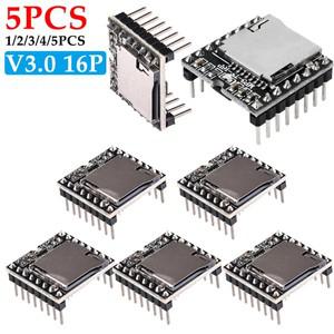 DFPlayer 미니 소형 MP3 플레이어 모듈 V3.0 16P TF 카드 U  DF 음성 디코드 보드 1-5 개