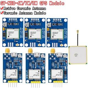 NEO-6M GY-NEO6MV2 GPS 모듈 비행 제어 EEPROM MWC APM2.5 Arduino용 대형 안테나