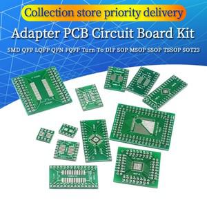 어댑터 PCB 회로 기판 키트 SMD QFP QFN 턴 투 딥 SOP SOT23 8 10 14 16 20 24 28 SMT 딥 개