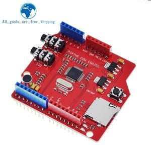 TZT VS1053 Arduino UNO R3 용 TF 카드 슬롯이 스테레오 오디오 MP3 플레이어 쉴드 레코드 디코드 개발 보