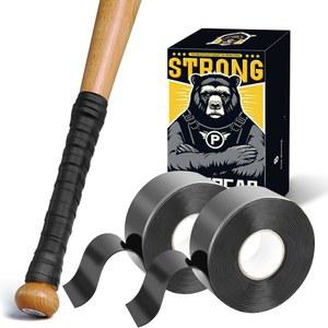 PHIXBEAR 야구 배트 그립 테이프, 1.1mm 2롤 - 골프 테니스 소프트볼 및 하키용 멀티 스포츠 핸들 안정적인 접지력과 충격 흡수를 위한 향상된 자가 융합 실리콘