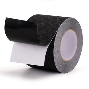 계단용 미끄럼 방지 그립 테이프, 실내용 스텝 트레드용 고강도 안전 방지, 고견인 스키드 스트립 4인치 x 35피트 블랙