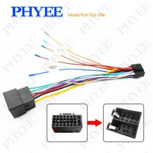 16 핀-ISO 케이블 어댑터 16P 수 플러그 ISO 커넥터 배선 하네스 자동차 라디오 안드로이드 헤드 유닛 용