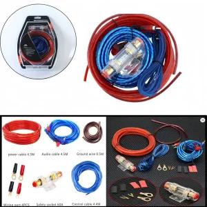 자동차 앰프 배선 키트 서브 우퍼 오디오 시스템 설치 용 게이지 전원 케이블 퓨즈 홀더 범용 맞춤 차량 액