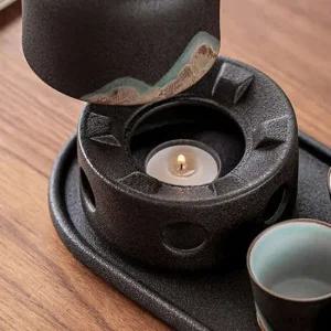 힐링타임 도자기 티워머 블랙