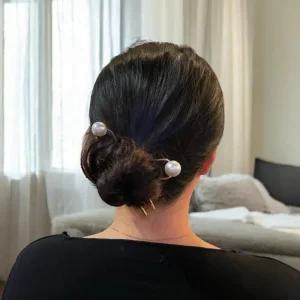 헤어코사지 U자핀 U자비녀 u자핀 왕진주 비녀 올림머리 올림머리핀