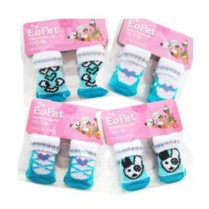 강아지양말 미끄럼방지 블루 L 랜덤 1P 애견 엠보싱