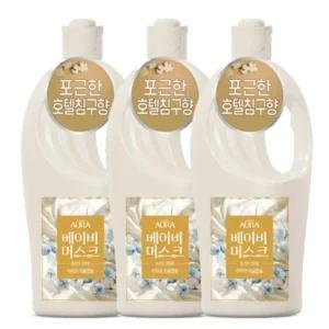 아우라 퍼퓸캡슐 섬유유연제 베이비머스크 1L 3개