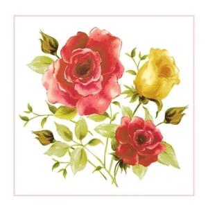 DIY인테리어 4P그래픽 클래식장미 CSGT 34 주방 벽면 그래픽 욕실 스티커 타일