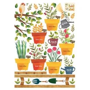 인테리어 스티커 화분 FDT 21106 인테리어스티커 우주행성 문구 사무용품 유리창꾸미기 사무실 장식용 학교