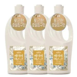 아우라 퍼퓸캡슐 섬유유연제 베이비머스크 1L 3개