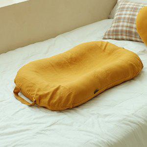 [슬로뚜두]신생아 휴대용 아기침대_머스타드(텐셀+린넨)