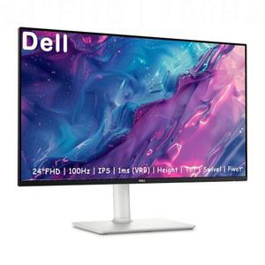 Dell S24 인치 모니터, LED FHD - 100Hz 주사율 15001 명암비, AMD 프리싱크 VESA, 통합 2x5W 스피커, 높이 틸트 스위벨 피벗, HDMI 2x, 흰색