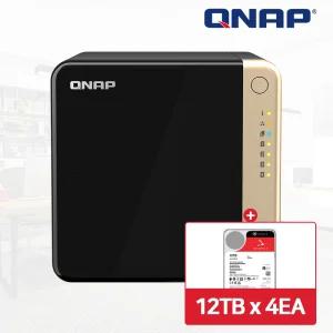 QNAP TS-464-4G-KR NAS 4베이 아이언울프 48TB [12TBx4] HDD 포함