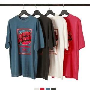 반팔티 여름 프린트 국내생산 4COLOR 스트릿 오버핏 빈티지 아메리카 티셔츠