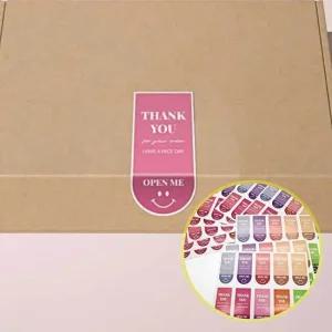 포장 스티커 땡큐 반원형 선물 청첩장