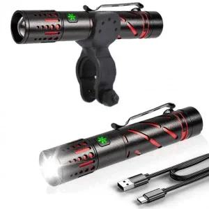 [셀러에이드]자전거 후레쉬 안전등 랜턴 충전식 전조등