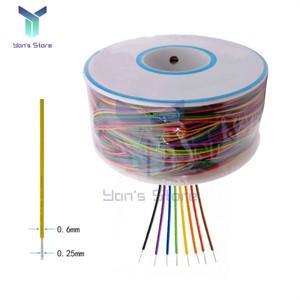 250M 30AWG 와이어 케이블 8 색 PCB 납땜 플라이 Iine 0.55mm 브레드 보드 점퍼 컬러 절연 랩 주석 도금 순