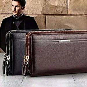 [피커]실용적 수납 생활방수 클러치 가죽 클러치백