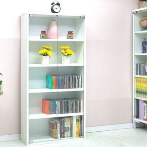 드림퍼니처 베스트1200 유리문 깊이19cm 5단 DVD장식장 7단 CD수납장 6단 진열장 피규어 소품장 만화책 다용도 틈새장