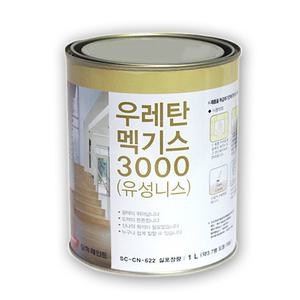 삼화페인트 목재용 유성니스 우레탄 멕기스 3000 1L 투명 유광