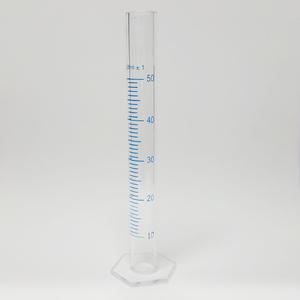 투명 아크릴 메스실린더 (청색 눈금)