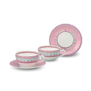 [한국도자기]빈티지 라떼 커피잔 4P